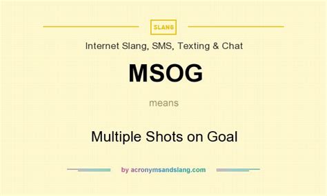 Msog escort meaning - Best Answer Copy The term is an acronym for "Multiple Shots On Goal." This refers to a prostitute allowing a client/john/hobbyist/trick to have multiple ejaculations for one price, rather than...